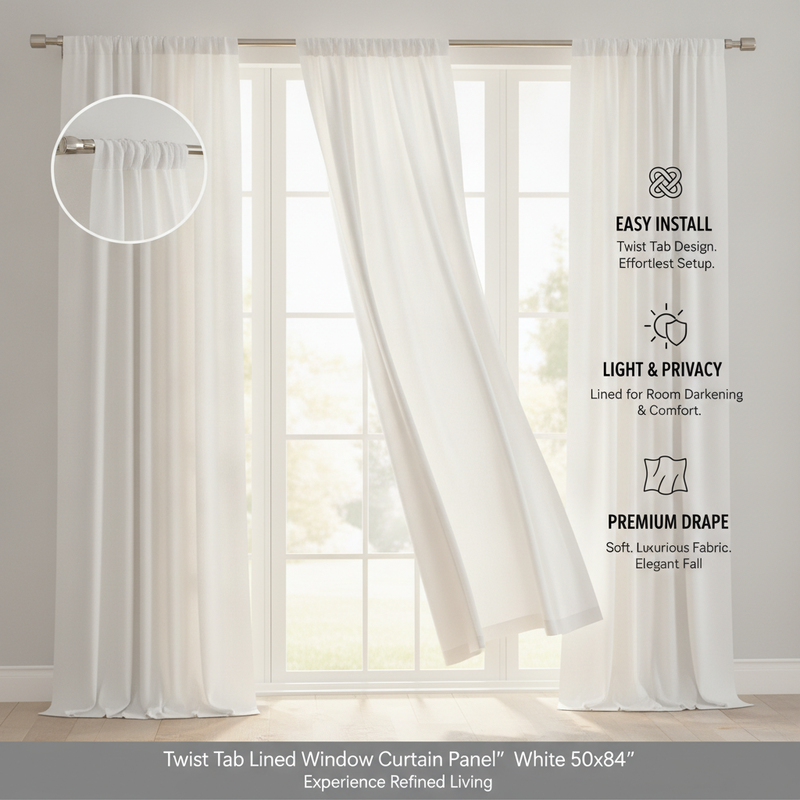 1PCS White Polyester Twist Tab - Privacy Filter 2Pack บทวิจารณ์และราคา