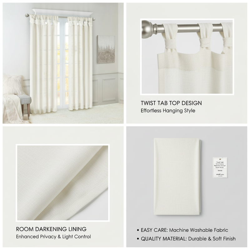 1PCS White Polyester Twist Tab - Privacy Filter 2Pack บทวิจารณ์และราคา