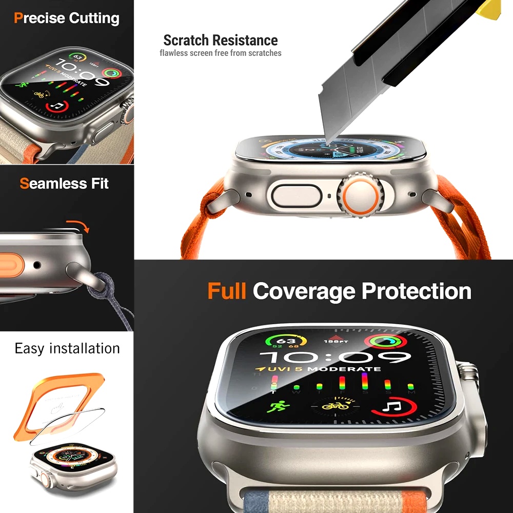 Tempered Glass For Apple Watch - Screen Alignment Tool บทวิจารณ์และราคา