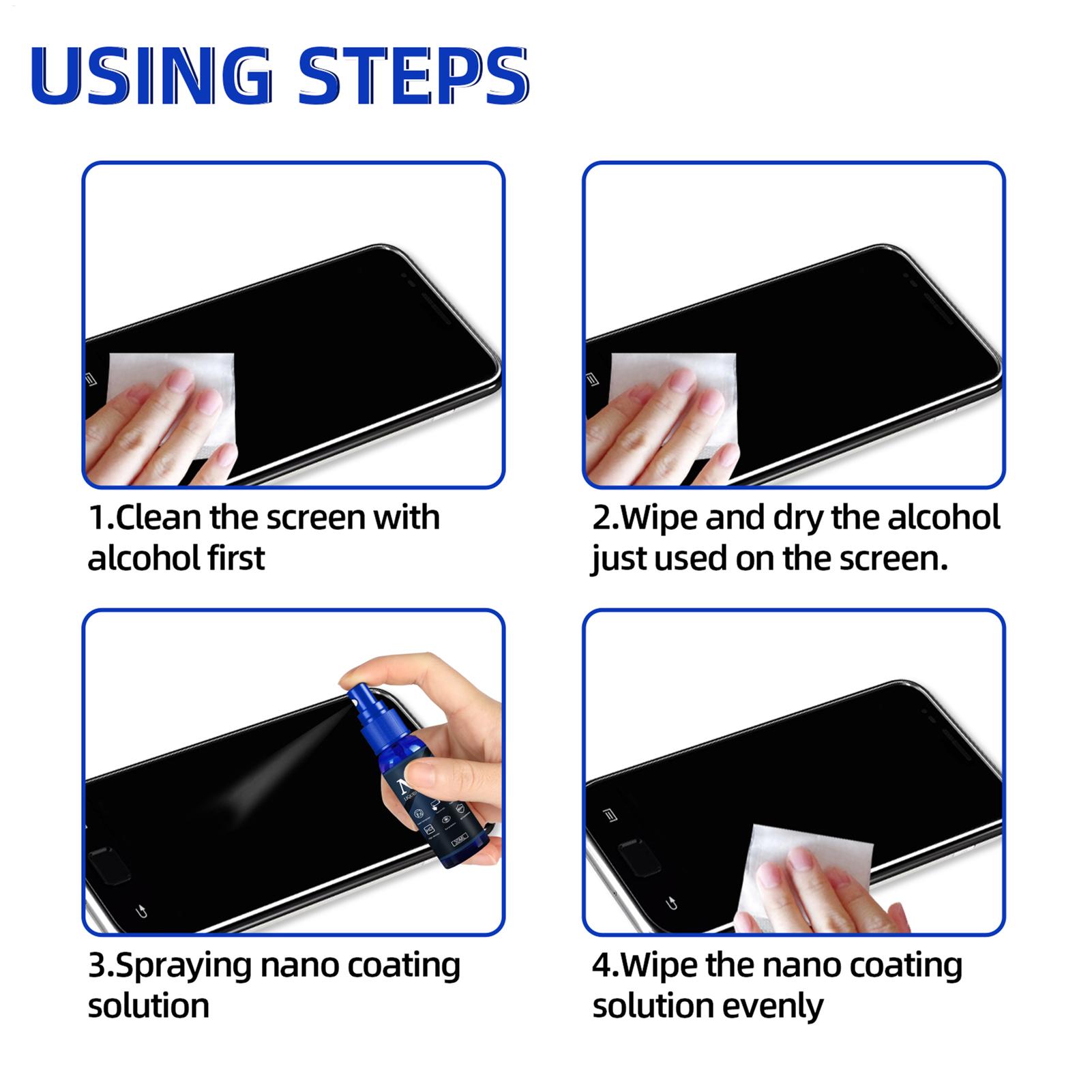Screen Protector Spray Liquid  - Oleophobic Coating Spray บทวิจารณ์และราคา