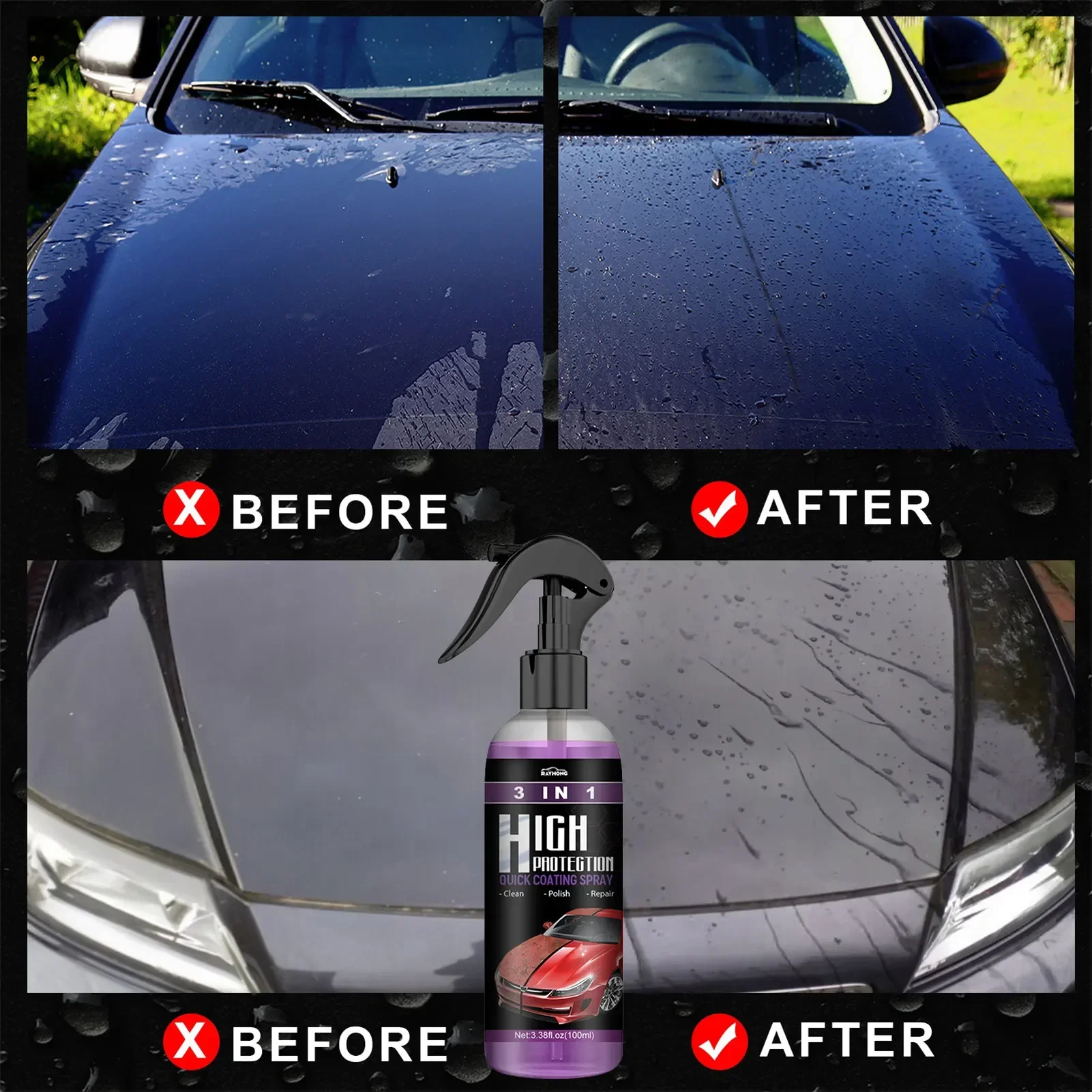 3 in 1 Car Ceramic Liquid Coat - Nano Liquid Coating บทวิจารณ์และราคา