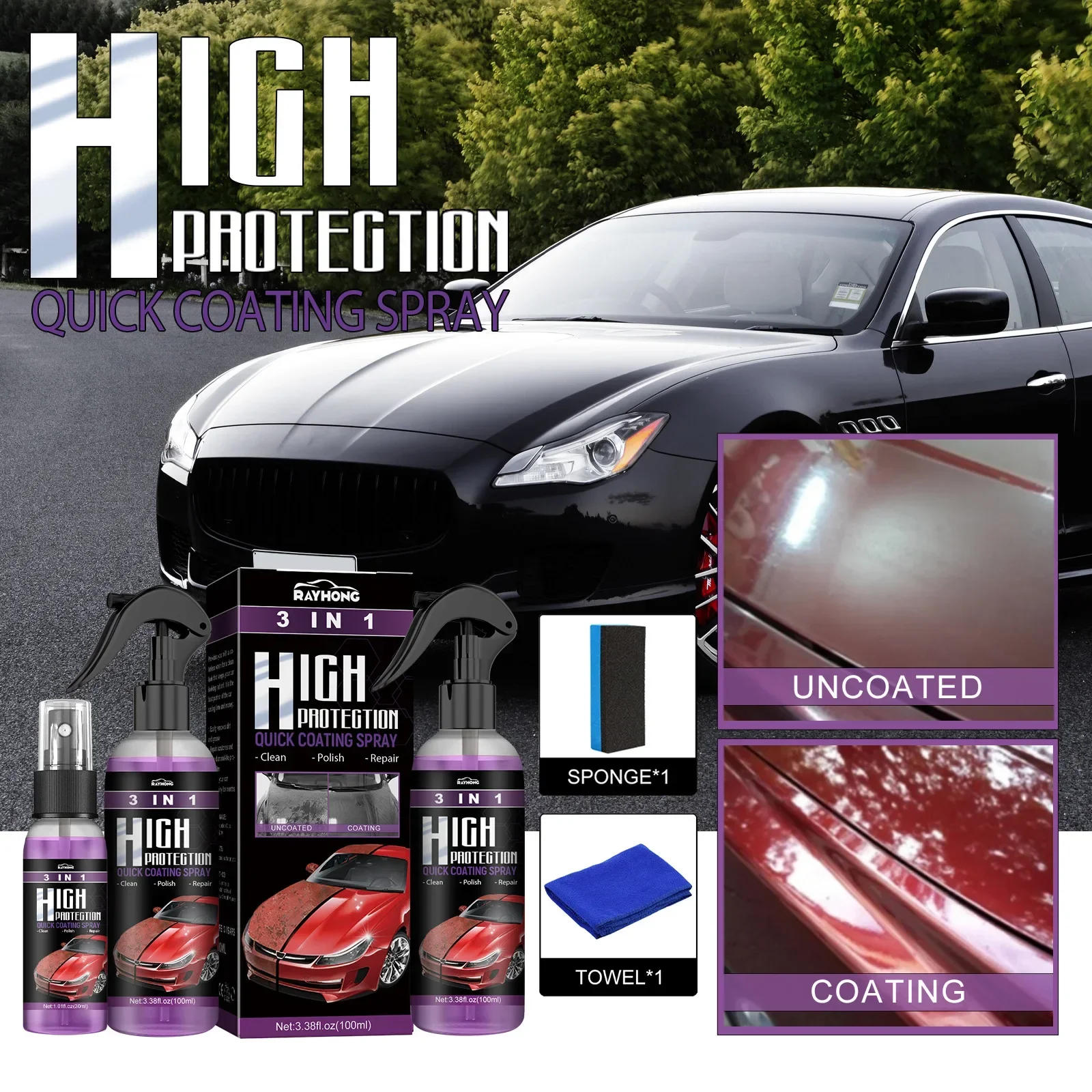 3 In 1 Car Ceramic Nano Coatin - Nano Liquid Coating บทวิจารณ์และราคา