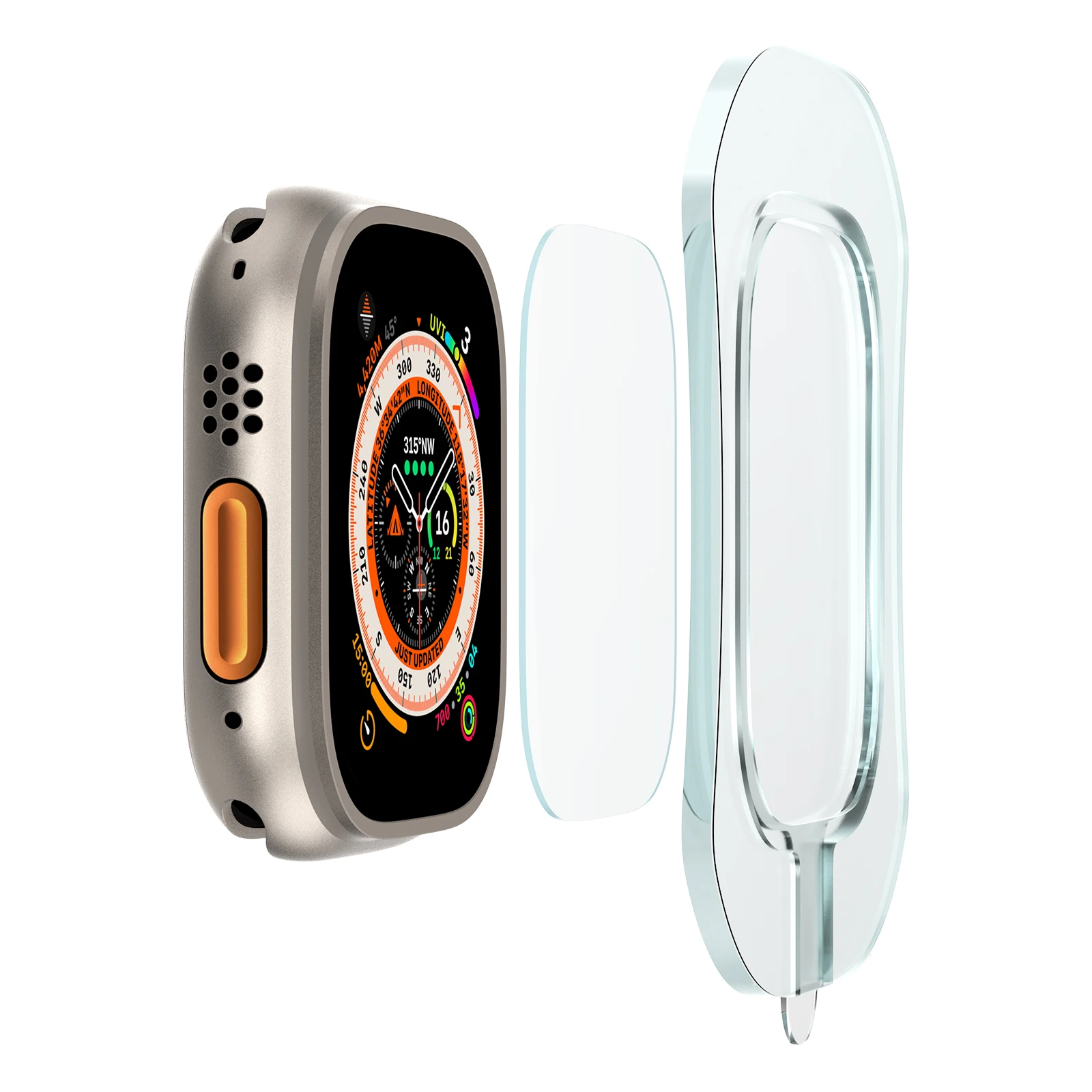 Tempered Glass for Apple Watch - Screen Alignment Tool บทวิจารณ์และราคา
